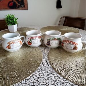 Vintage soup mugs